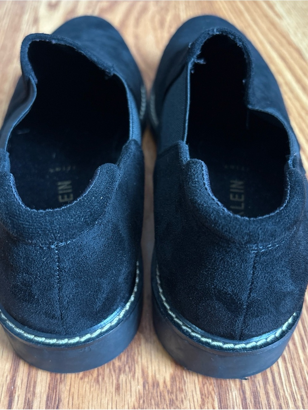 Anne Klein Women's Iflex Solid Black Suede Slip-on Round Toe Comfort Loafer 8.5M - Picture 9 of 14